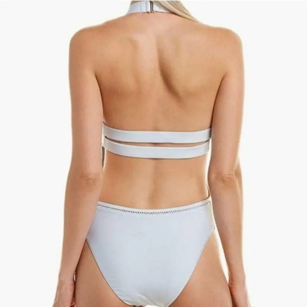 Lucky Brand Zen Garden Floral Print Plunging Cut Out One-Piece Swimsuit